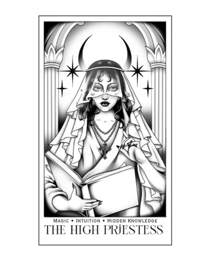 High Priestess Wine Bottle Tarot Candle