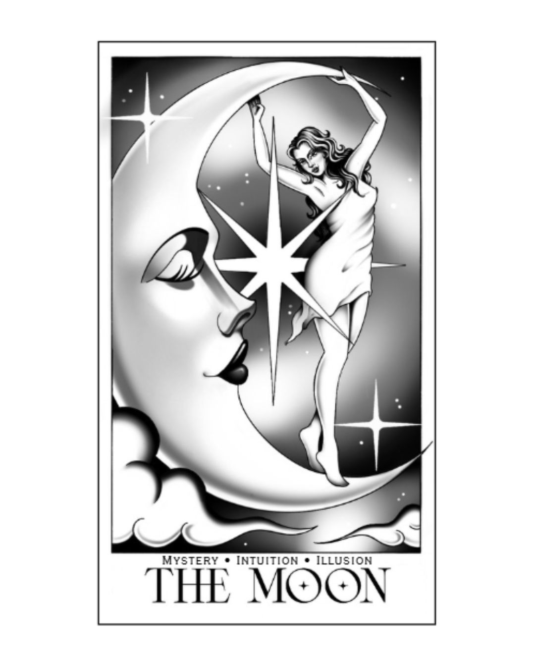 The Moon Wine Bottle Tarot Candle