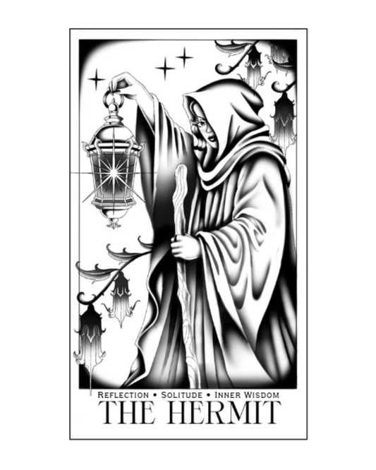 The Hermit Wine Bottle Tarot Candle